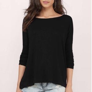 Tobi Black Long Sleeve Top